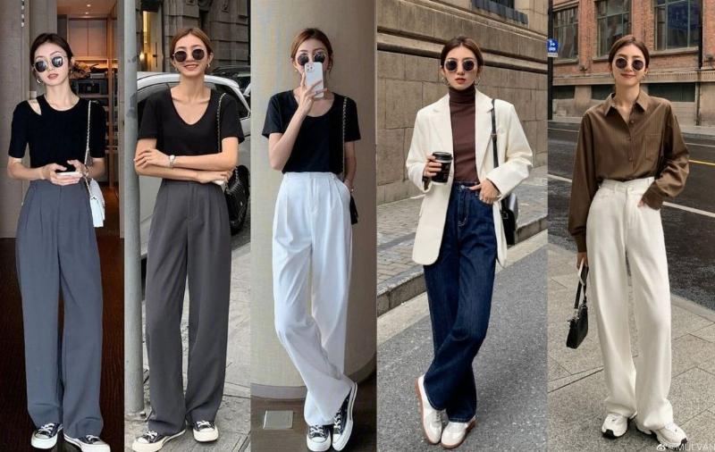 Một người phụ nữ đang thể hiện cách phối đồ thông minh với áo sơ mi croptop đẹp, có thể là qua việc kết hợp với phụ kiện hoặc layer, tạo nên một tổng thể phong cách và hài hòa.